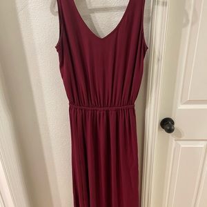SHOW ME YOUR MUMU. Burgundy dress. Size 4. Worn twice. Long and flowy.